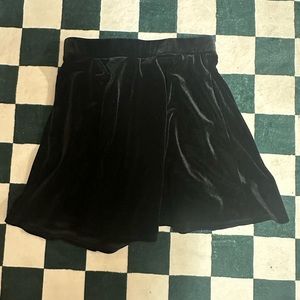 Black velvet skirt